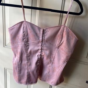 🤩Quality satin pink corset top authentic Y2K vintage. Perfect cond. 🥰